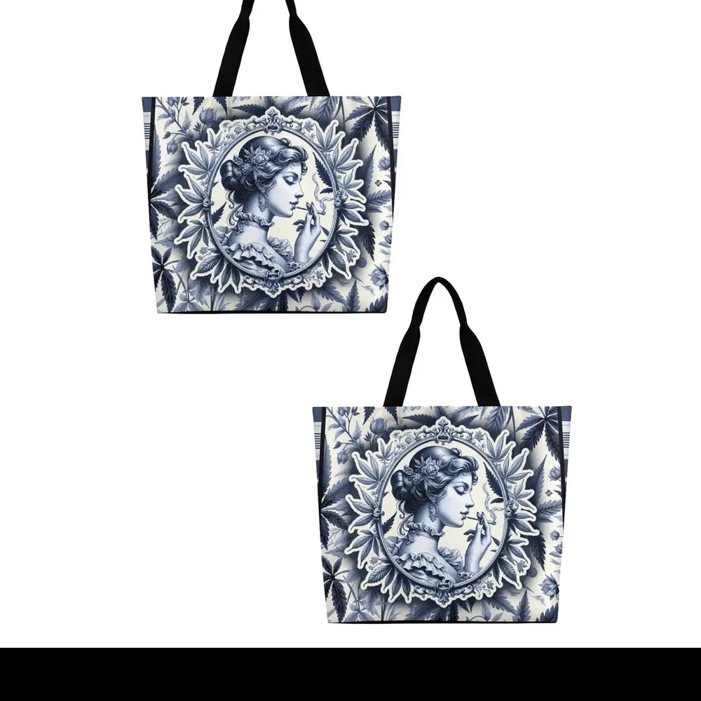 Elegant Blue Tote Bag - Picture 3 of 5